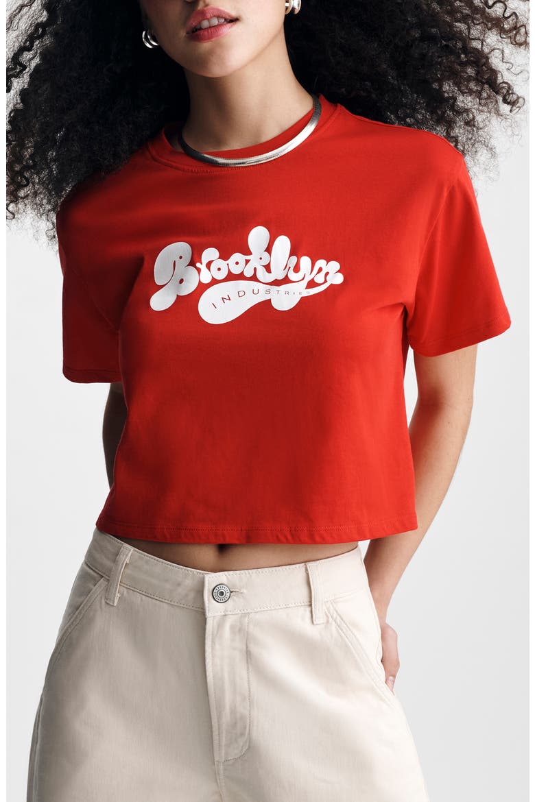 Logo Cotton Graphic T-Shirt, Main, color, GOJI BERRY