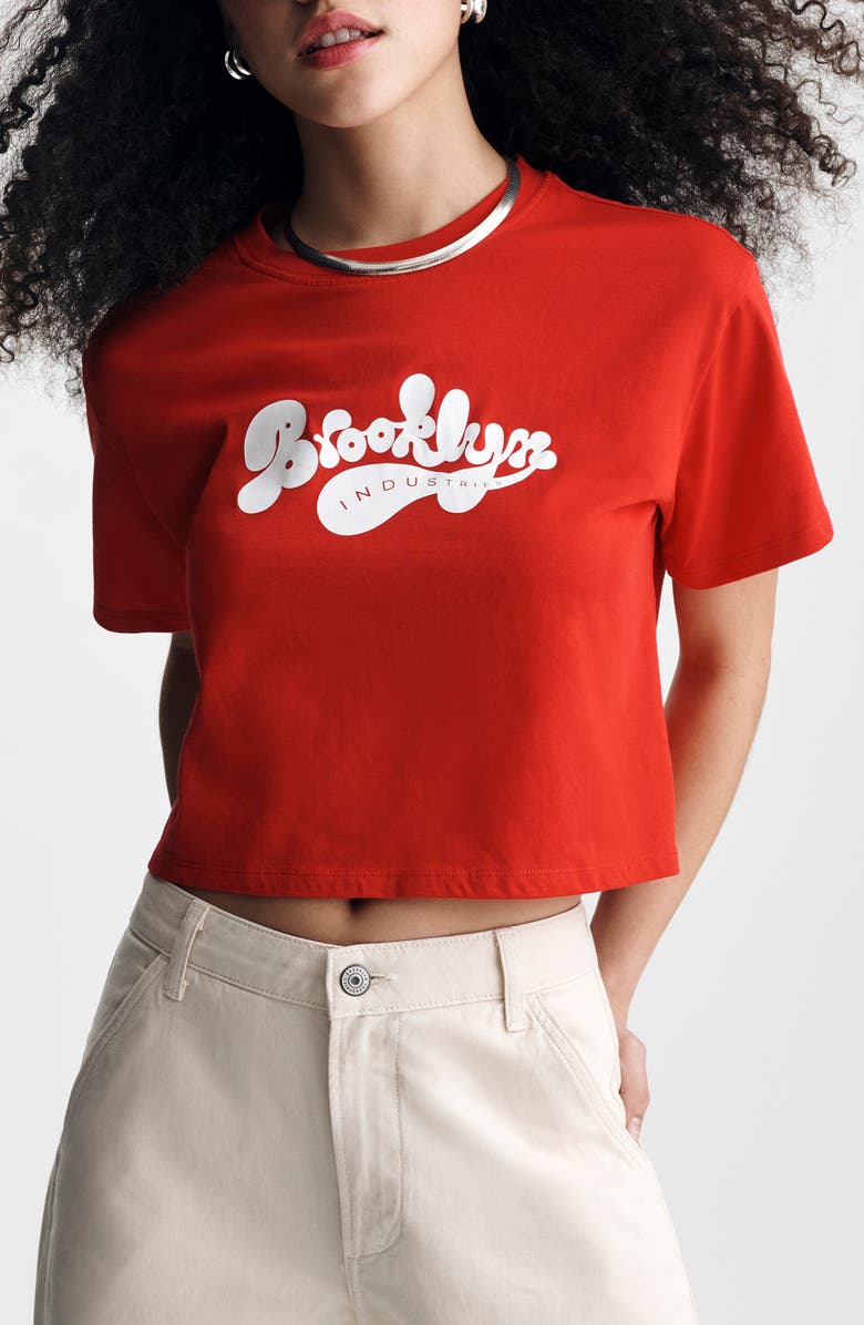 Brooklyn Industries Logo Cotton Graphic T-Shirt, Main, color, 