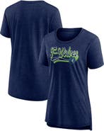 FANATICS Women's Fanatics Branded Heather Navy Minnesota Timberwolves League Leader Tri-Blend T-Shirt