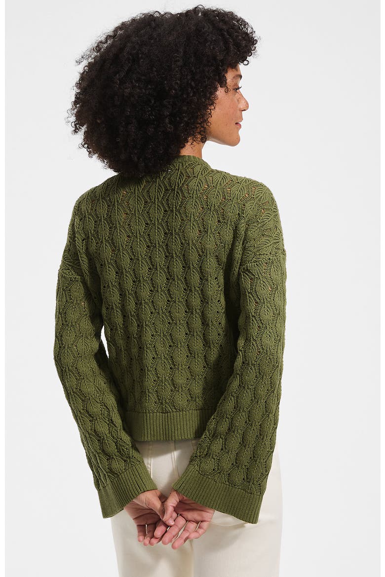 Drifter Tie Notch Neck Sweater, Alternate, color, Artichoke