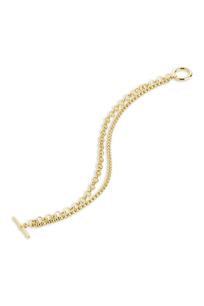 Anya Double Chain Toggle Bracelet, Main, color, GOLD