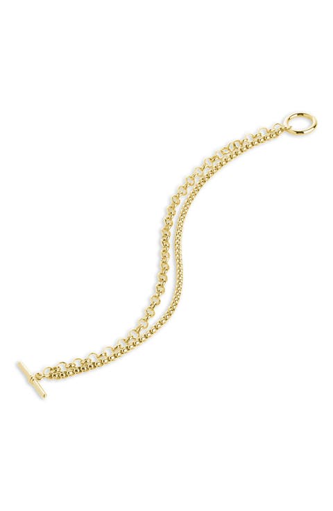 Anya Double Chain Toggle Bracelet