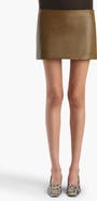 Khaite Jett Lambskin Leather Miniskirt