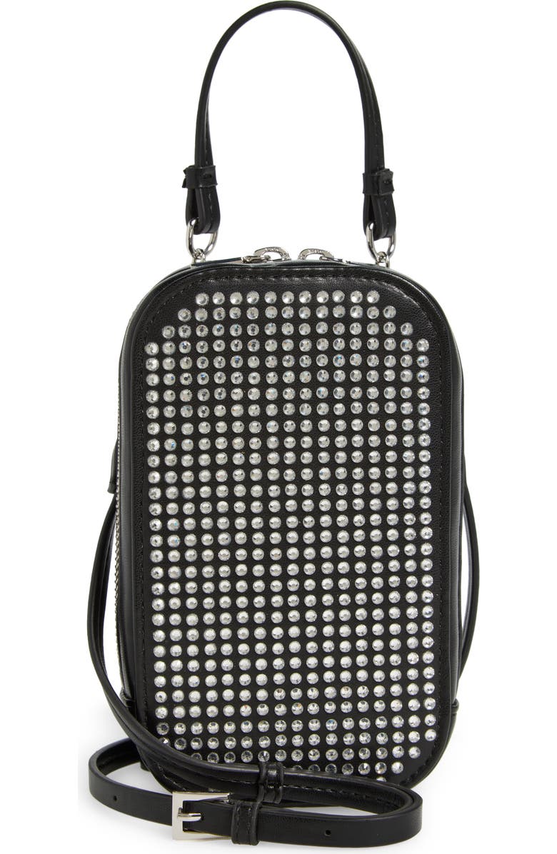 Rebecca Minkoff Crystal Stud Phone Crossbody Bag, Main, color,