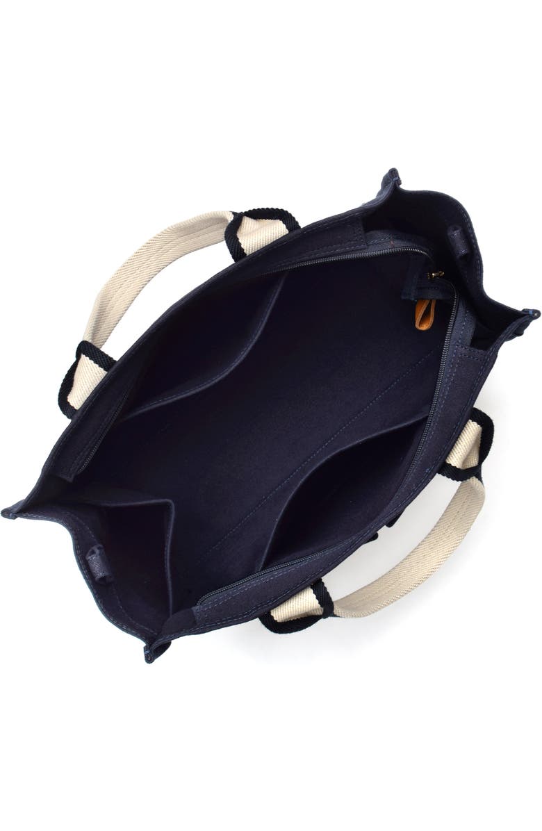 New Amsterdam Leatherworks Zinia Satchel Bag, Alternate, color, Midnight/ Ivory