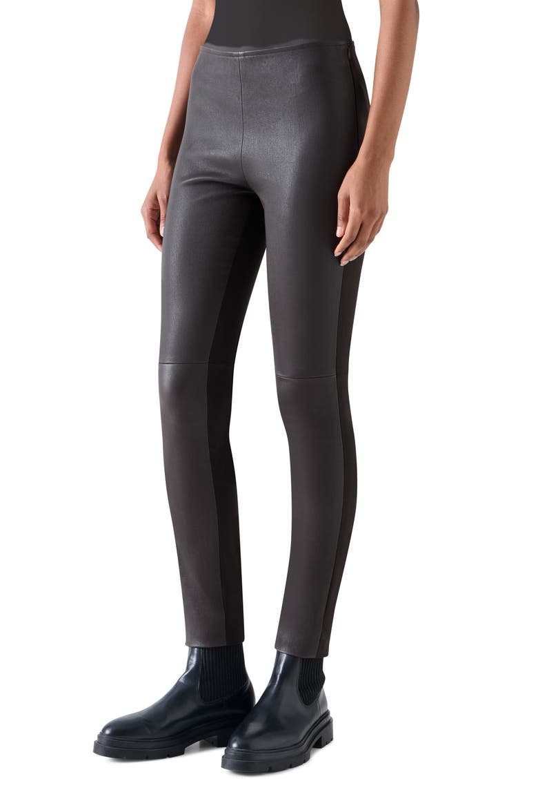Leather Front Jersey Back Leggings, Alternate, color, ESPRESSO
