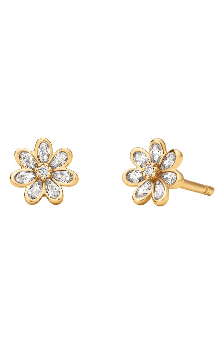 MADE BY MARY Flora Luxe Stud Earrings, Main, color, Gold Vermeil