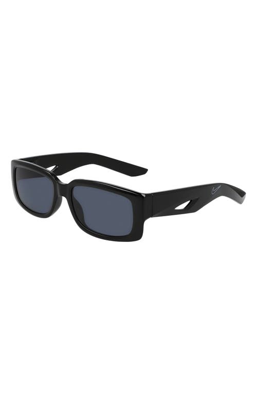 Nike Variant I 56mm Rectangle Sunglasses In Black