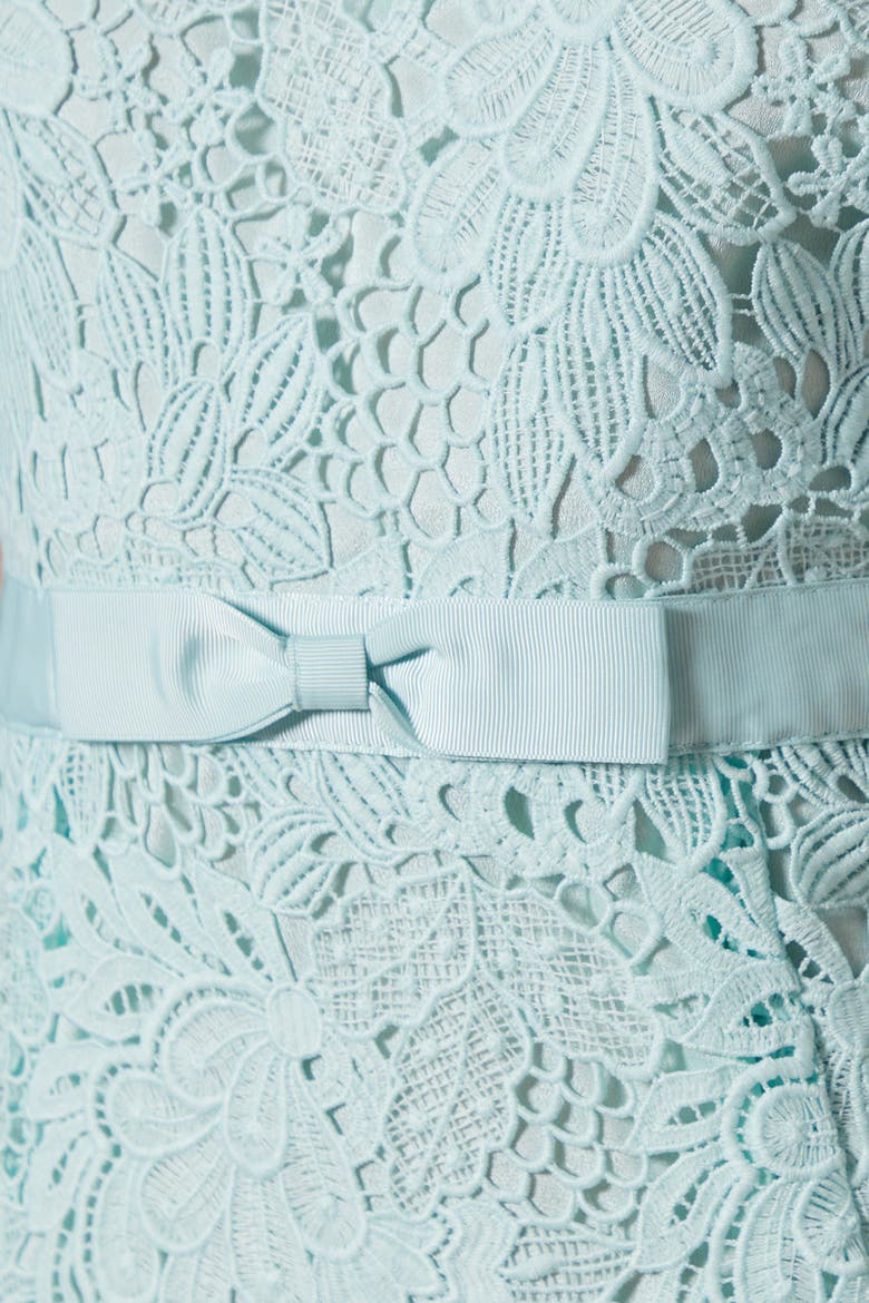 Lace Bow Belt Midi Dress, Alternate, color, Sage