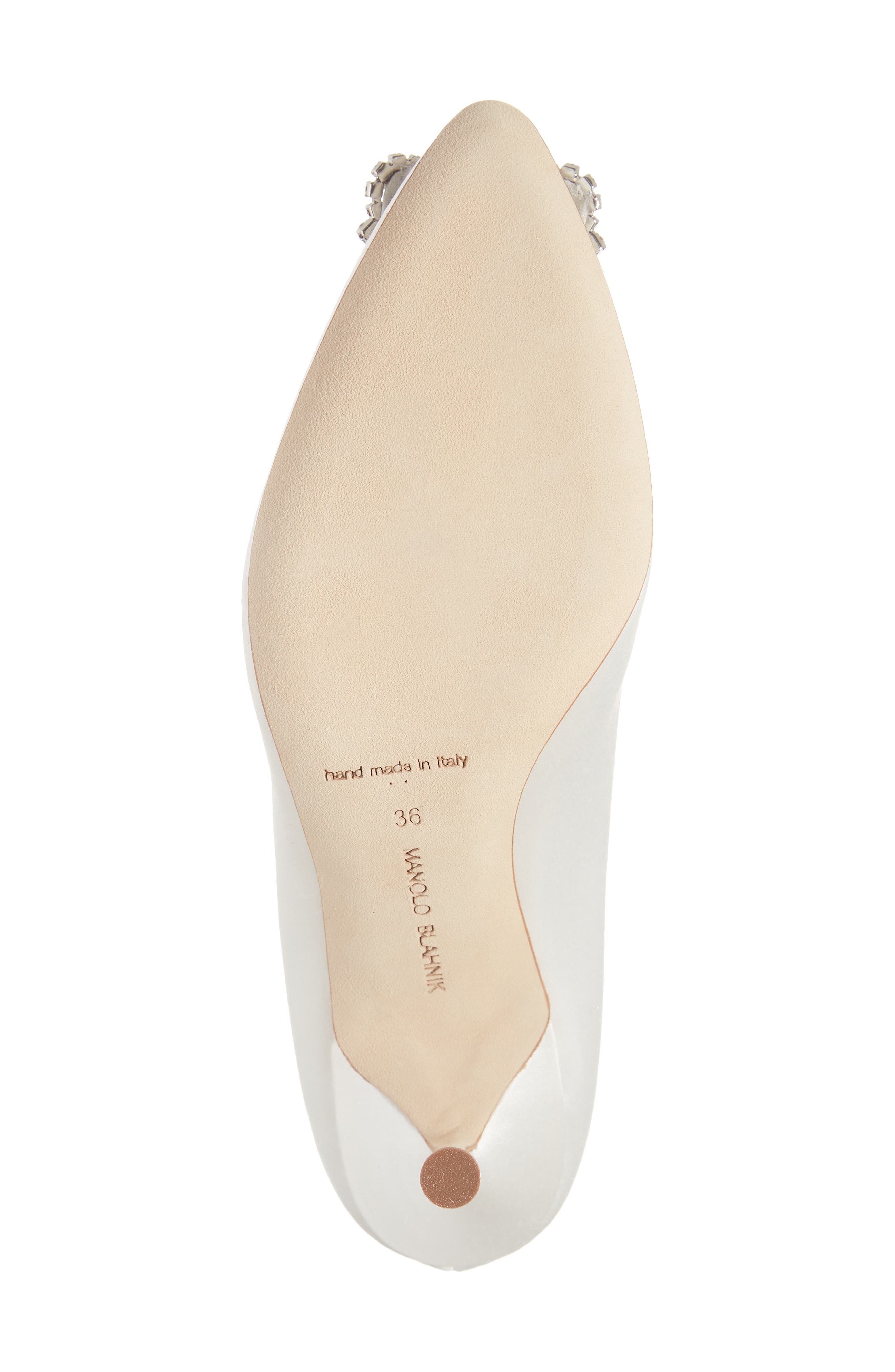 Manolo Blahnik Hangisi Blue Buckle Pump, Alternate, color, 