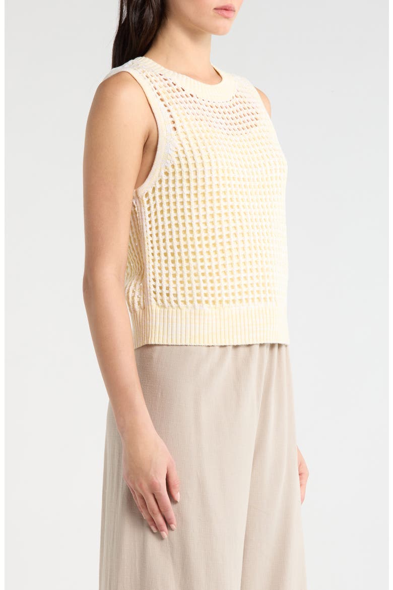 Camellia Open Knit Sleeveless Sweater, Alternate, color, HONEYSUCKLE BEIGE