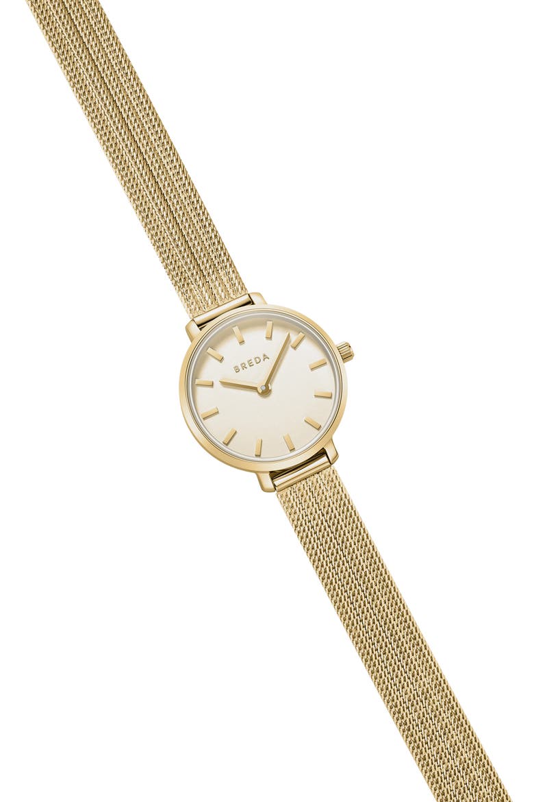 Beverly Mesh Strap Watch, 25mm, Alternate, color, GOLD