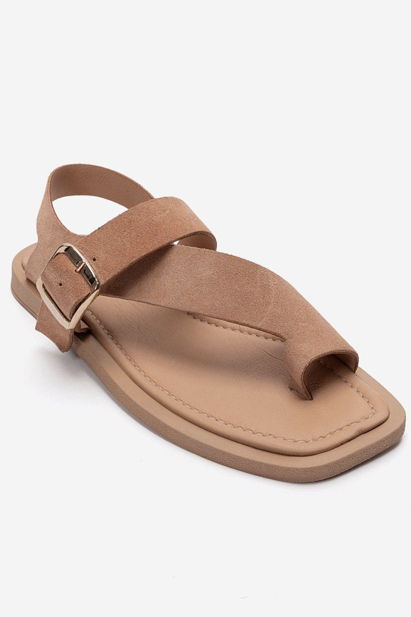 Curry Leather Slingback Sandal, Alternate, color, Mink Suede