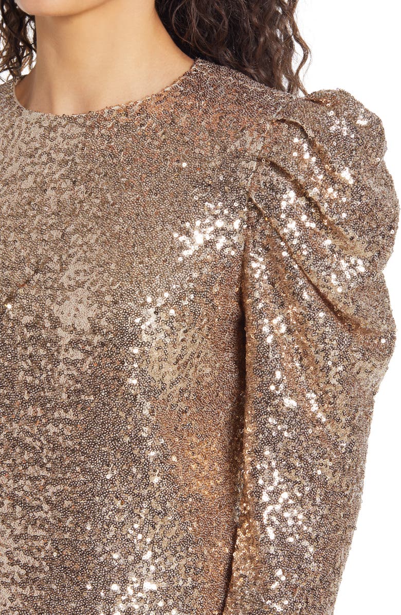 Rachel Parcell Rachel Parcel Sequin Puff Shoulder Top, Alternate, color,