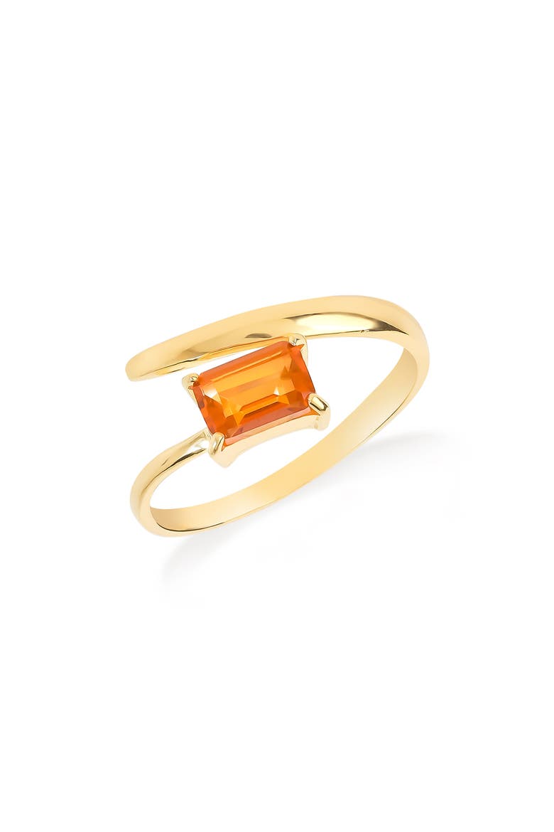 Gemstone Bypass Ring, Main, color, ORANGE