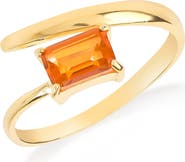 YS GEMS Gemstone Bypass Ring