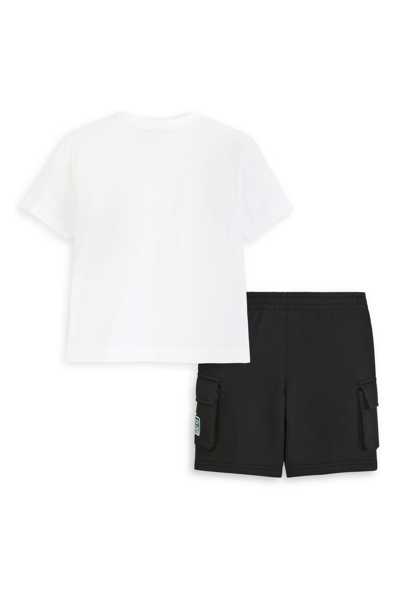 Kids' Cadillac Jersey Graphic T-Shirt & Fleece Shorts Set, Alternate, color, WHITE TRADITIONAL