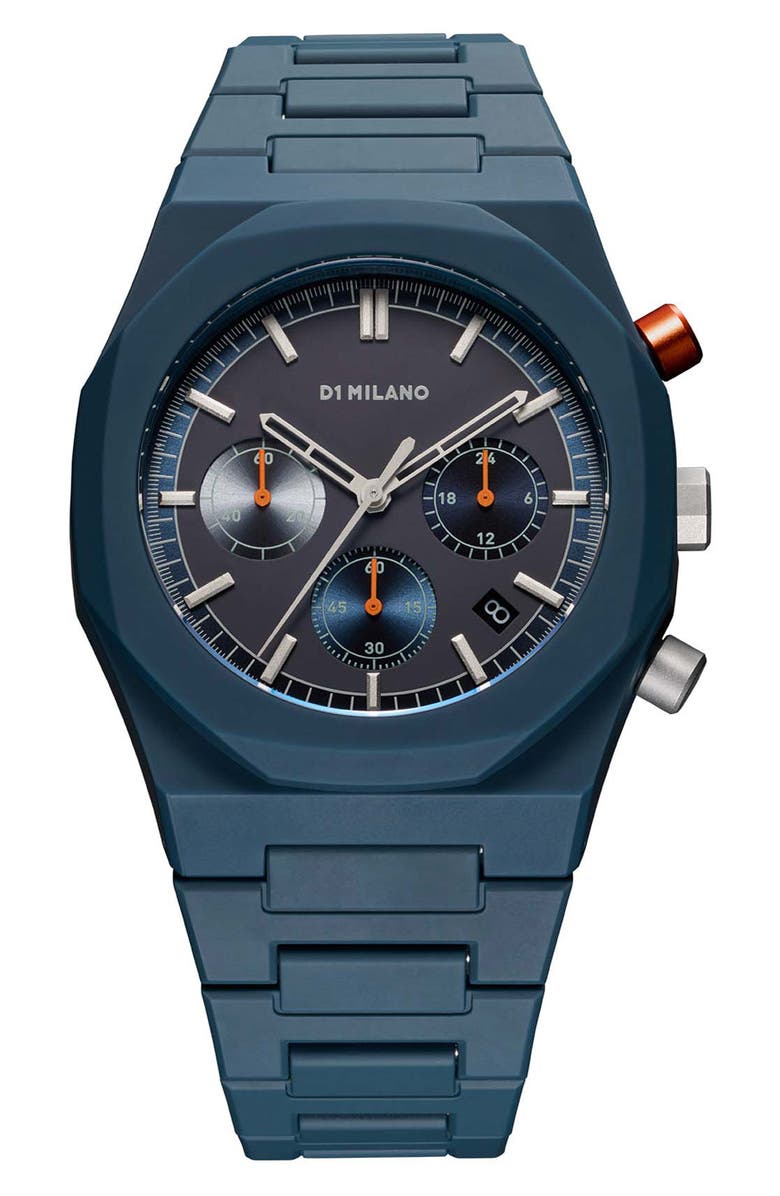 D1 Milano Polychrono Bracelet Watch, 40.5mm, Main, color, Blue