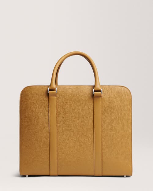 Carl Friedrik Palissy Double Briefcase In Mustard Yellow