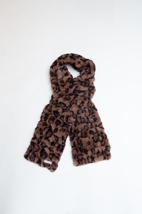 LA Escapade Long Faux Fur Scarf