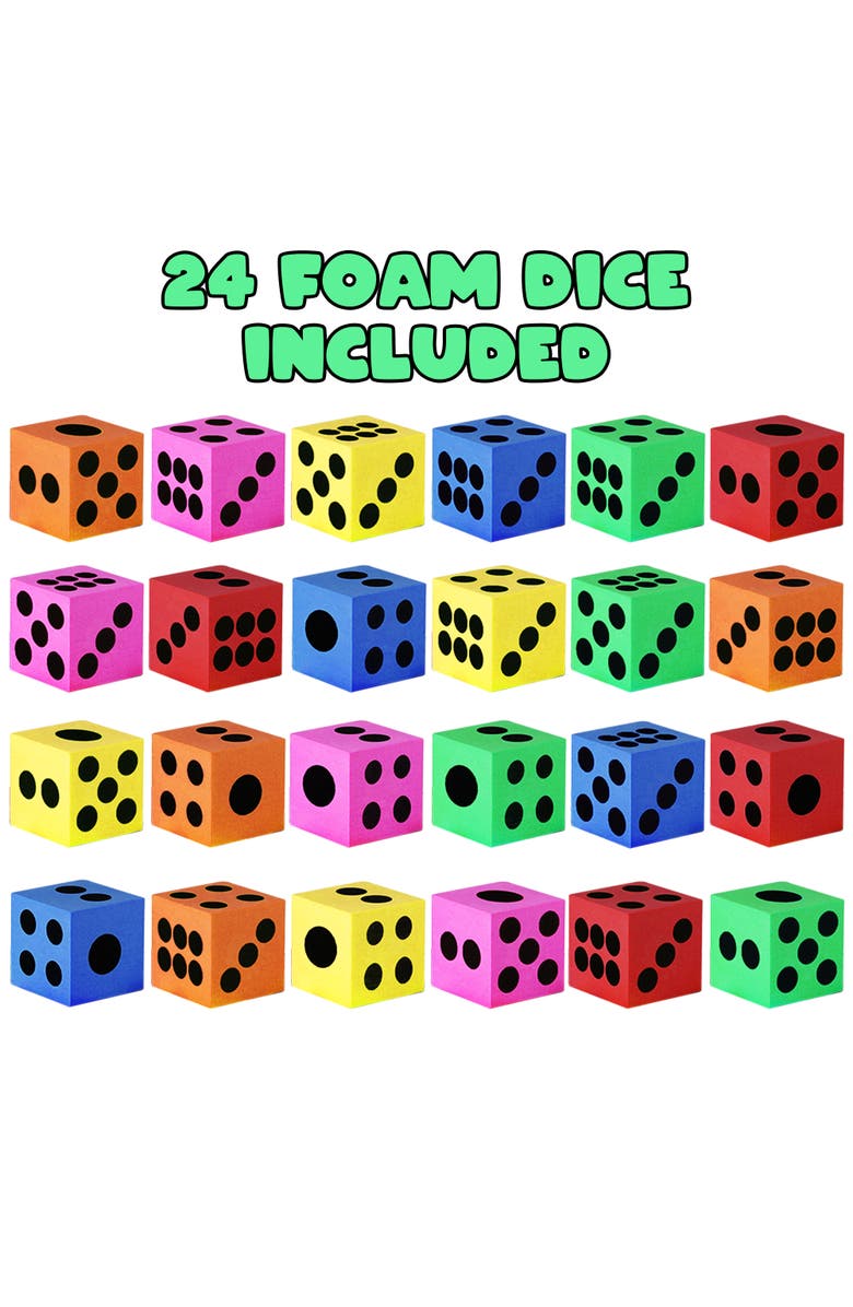ArtCreativity Foam Dice 24 Pack 1.5 Inch Colorful 6 Sided Dice, Alternate, color, Multicolored