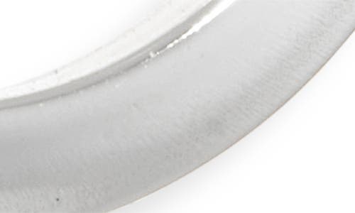 Argento Vivo Knife Edge Huggie Hoop Earrings In White