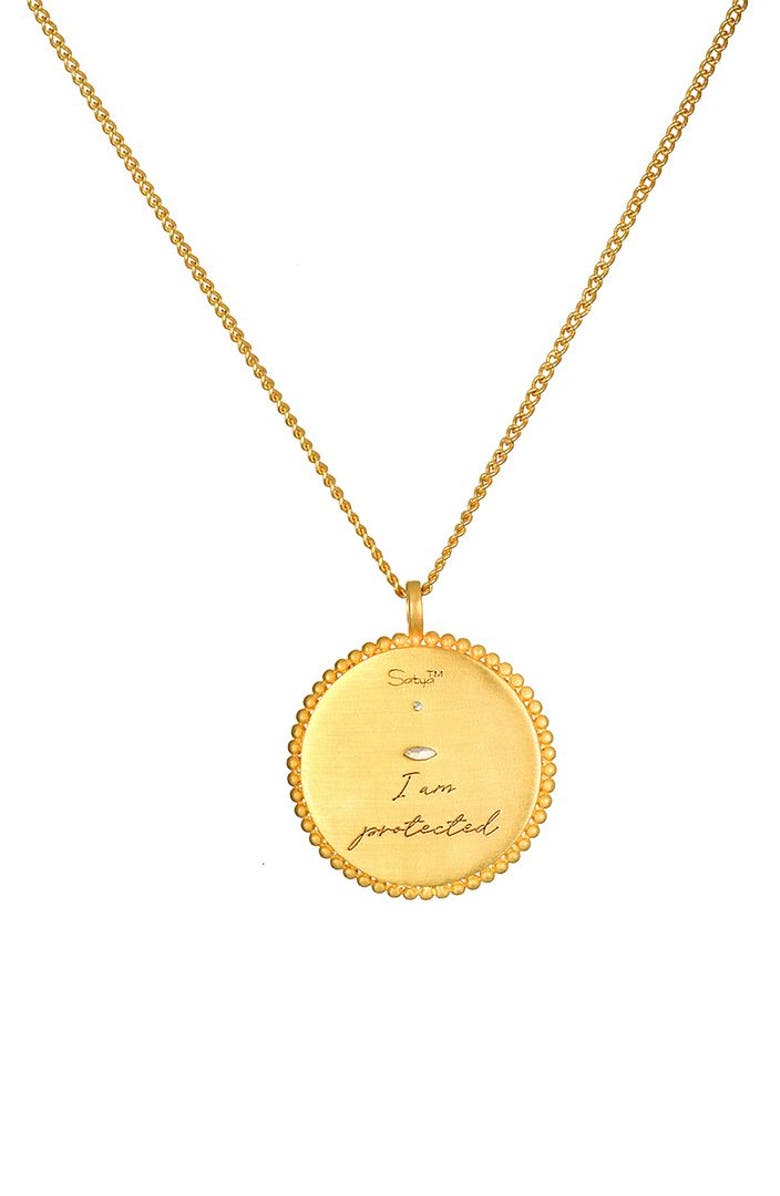 Satya Jewelry Cradled in Positivity Hamsa Necklace, Alternate, color, 