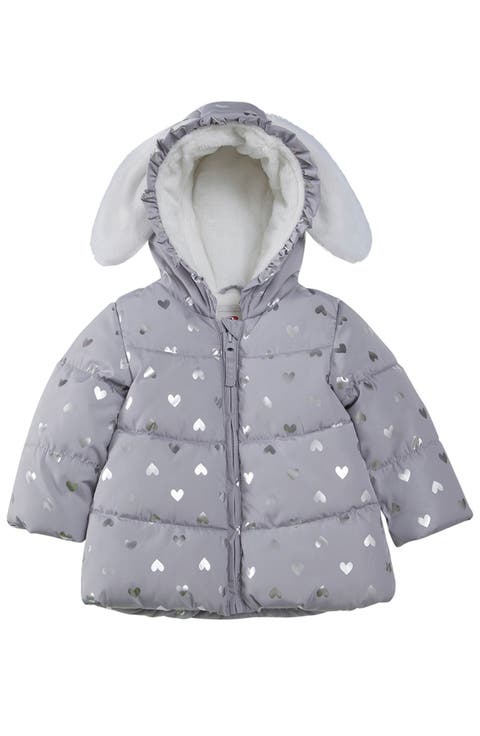 Soft Fleece Lined Bunny Puffer Jacket (Baby)