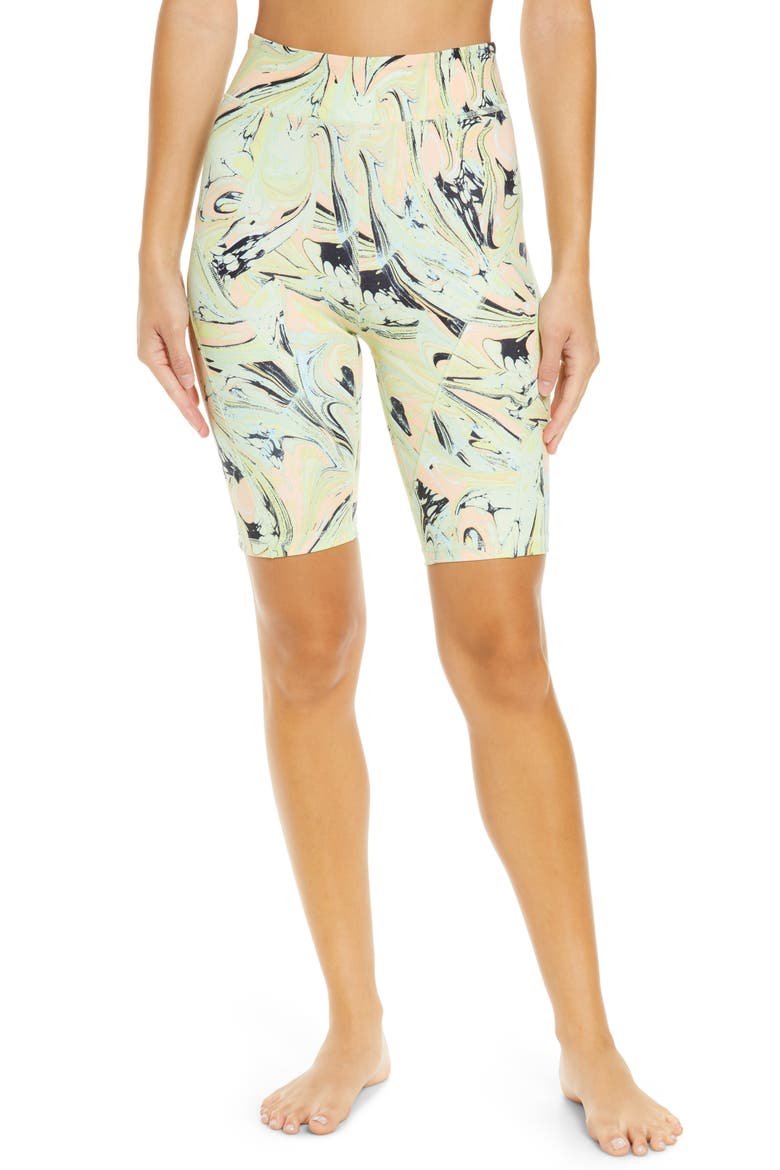 Free People FP Movement Lose Your Marbles Bike Shorts, Main, color, ZEST COMBO