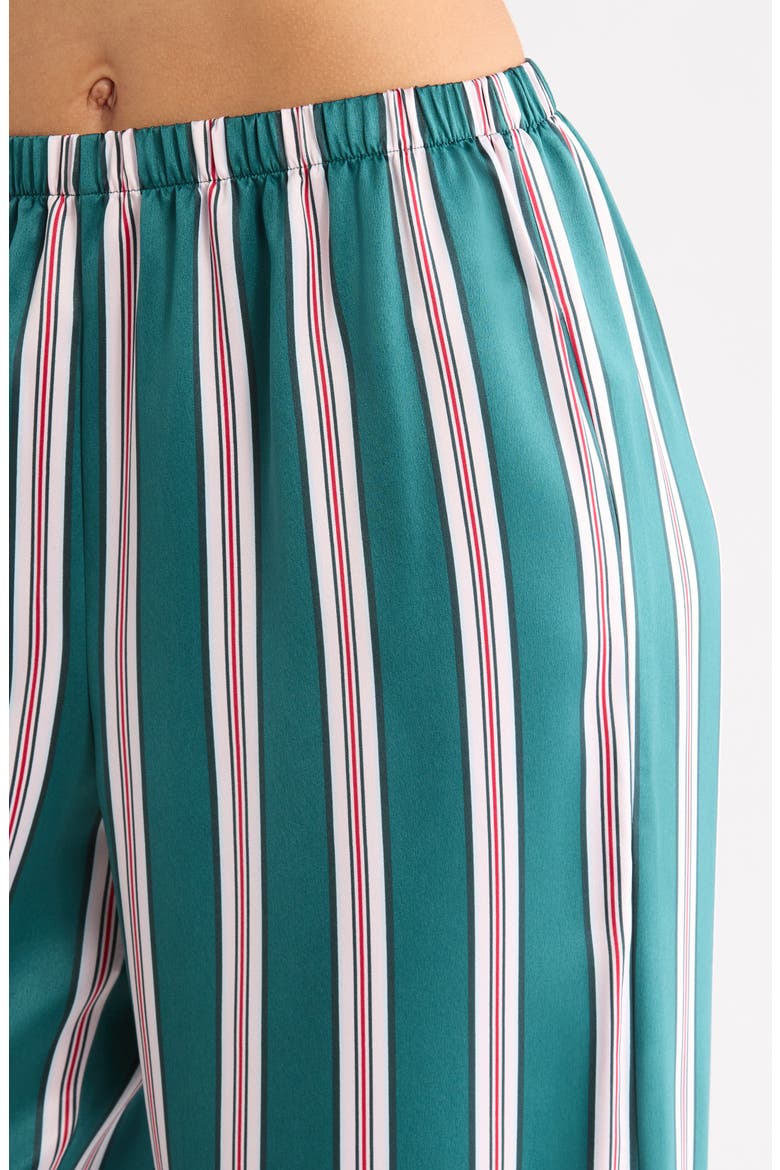 Satin Pajamas, Alternate, color, GREEN- PINK FANCY STRIPE