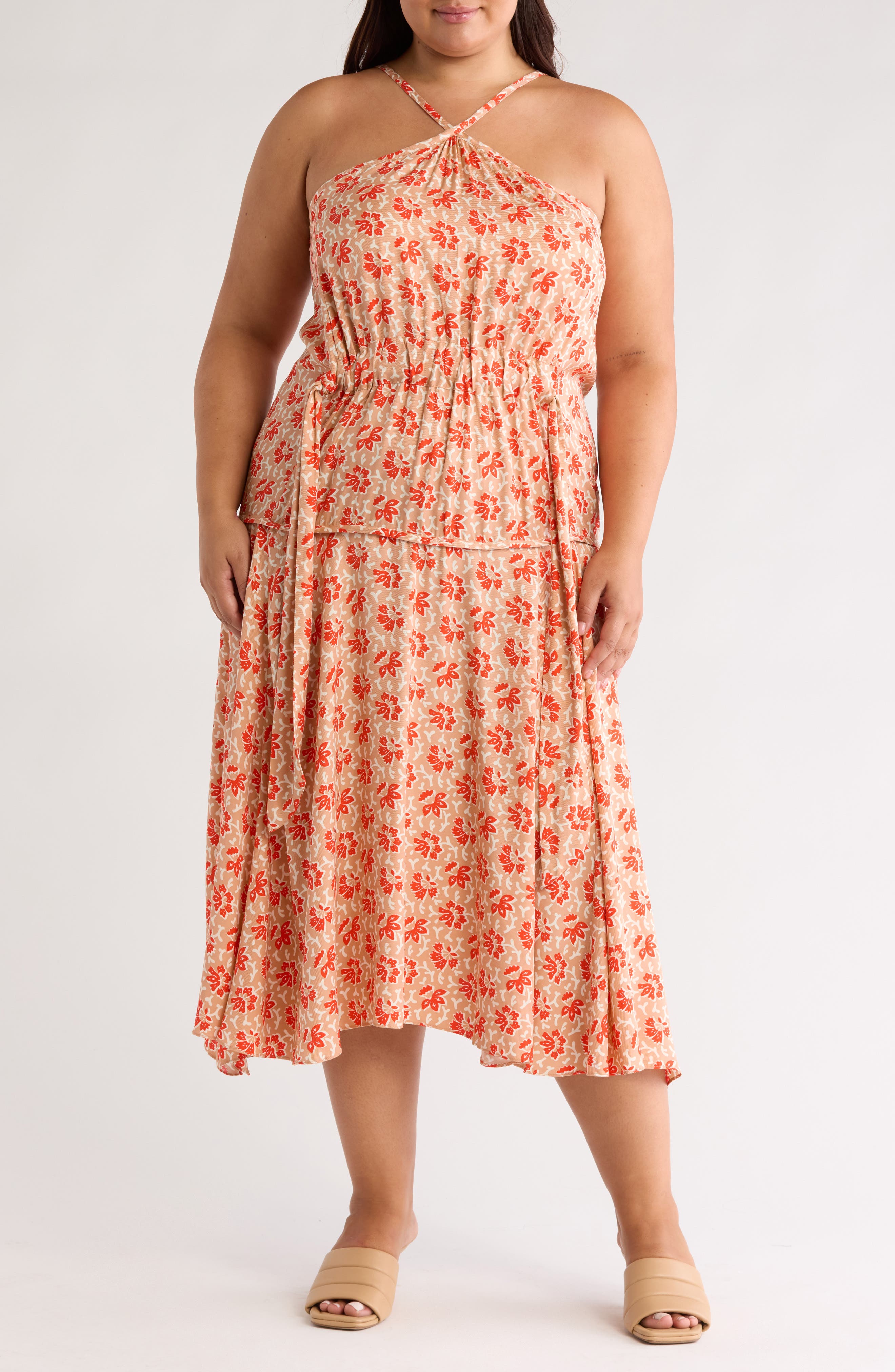 Joie Sloane Floral Midi Halter Dress