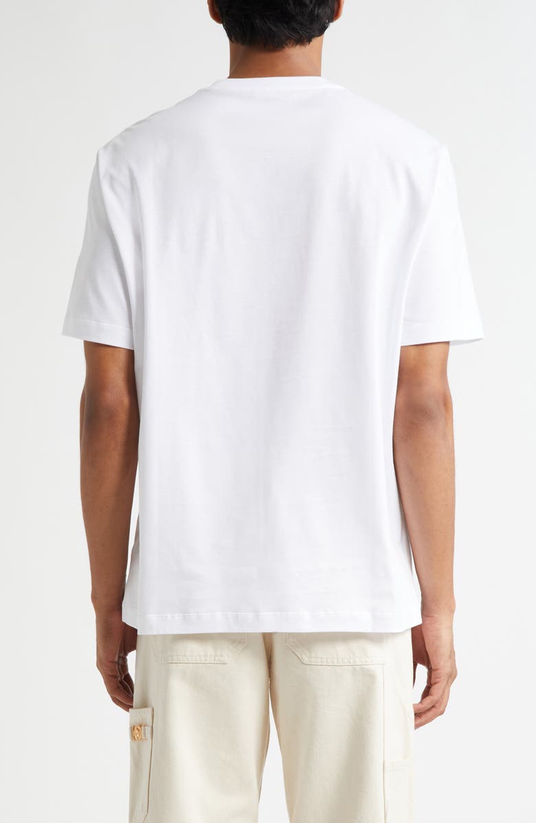 Versace Medusa Compact Cotton Jersey Graphic T-Shirt, Alternate, color, Optical White