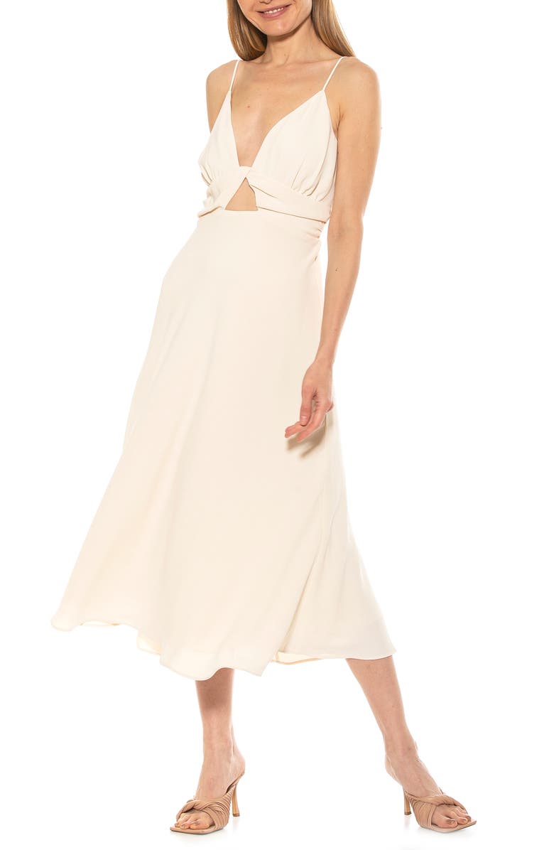 Alexia Admor Camila Front Cutout Midi Dress, Alternate, color, 