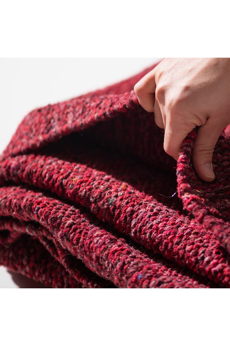 Handloomed Recycled Yarn Large Rug, Alternate, color, Burgundy