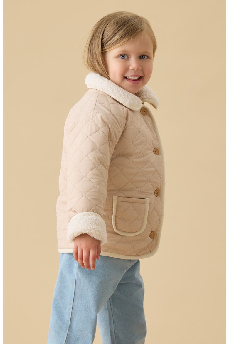Reversible Quilted Borg Jacket, Alternate, color, Smoke Gray