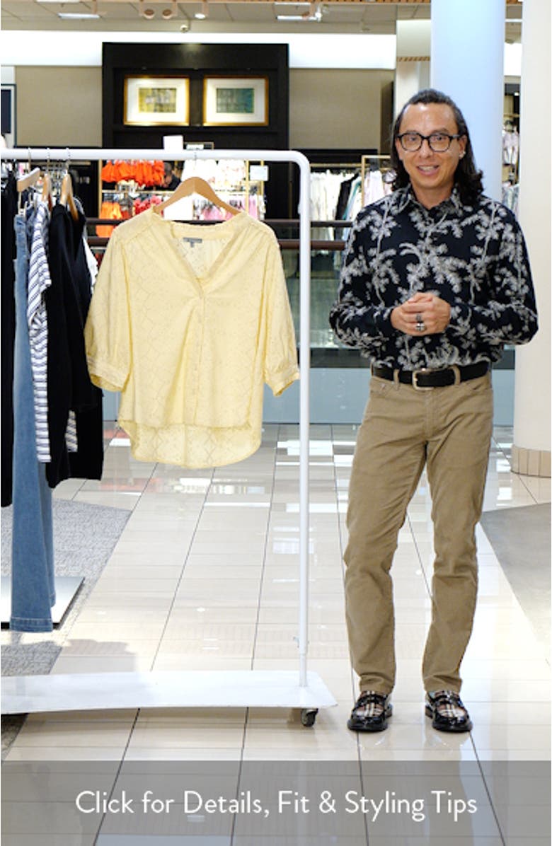 Below Eyelet Lantern Sleeve Top, sales video thumbnail