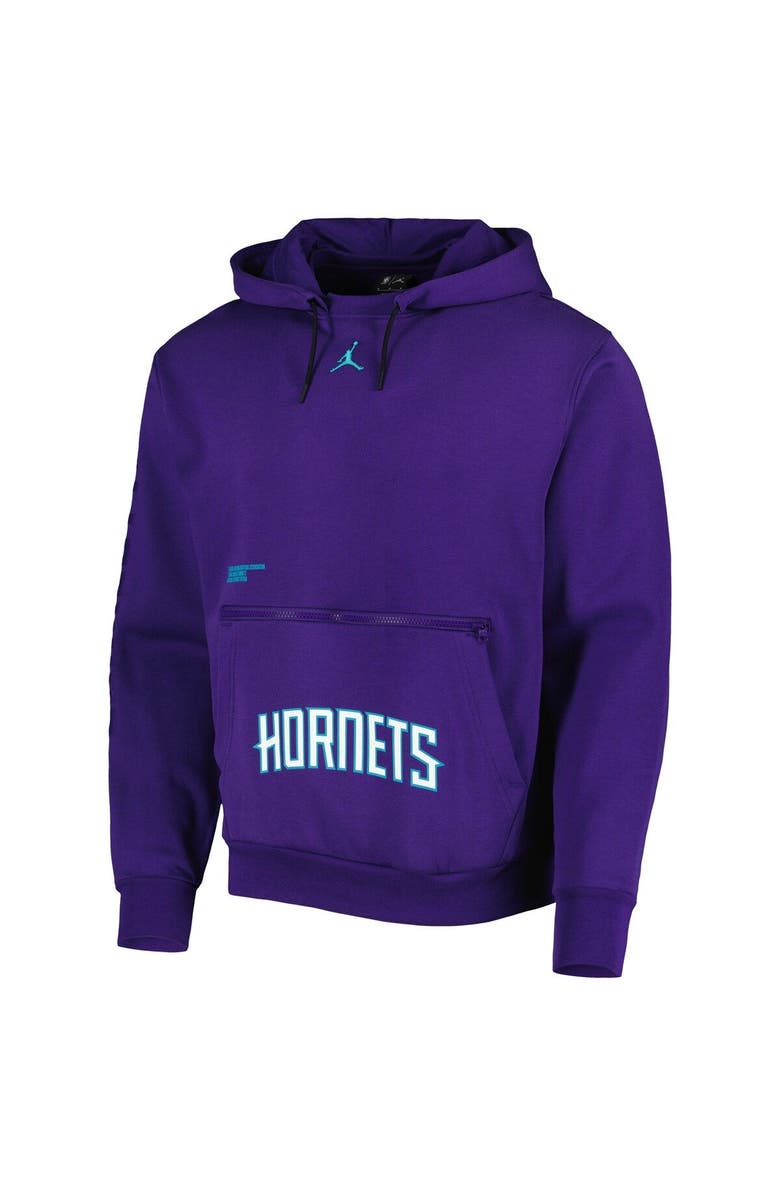 Jordan Brand Men's Jordan Brand Purple Charlotte Hornets Courtside Statement Edition Pullover Hoodie, Alternate, color,