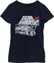 Star Wars Girl's Star Wars Monochrome 77 Logo Graphic T-Shirt