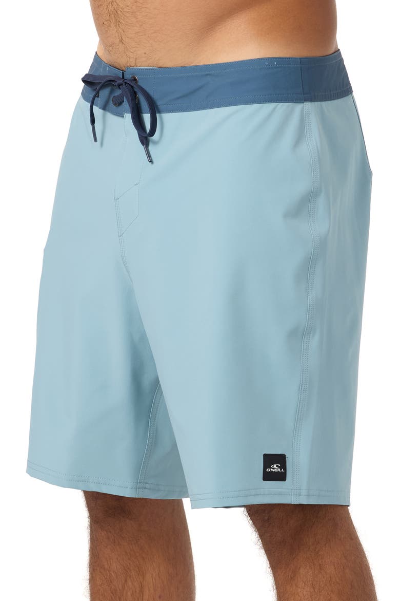 Hyperfreak Heat Solid Board Shorts, Alternate, color, STONE BLUE