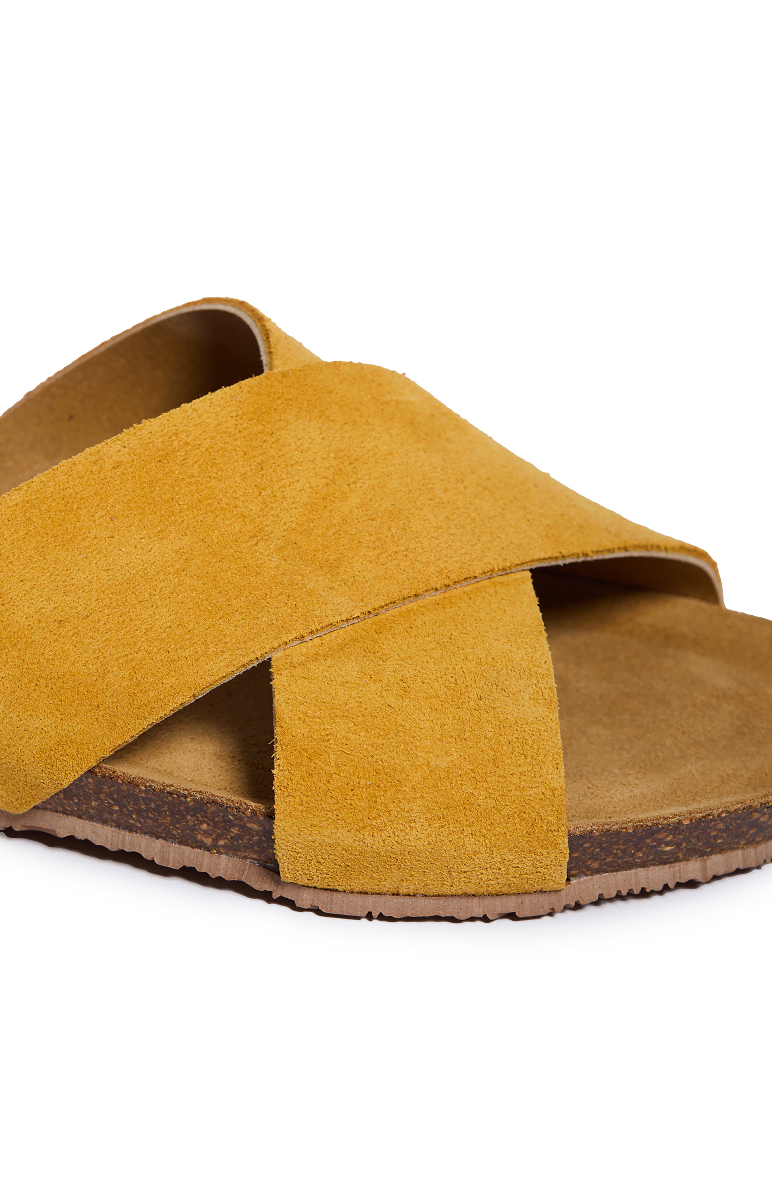 Faro Slide Sandal, Alternate, color, AFELPADO OCRE