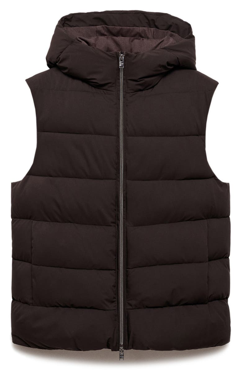 MANGO Water Repellent Hooded Quilted Vest, Alternate, color,