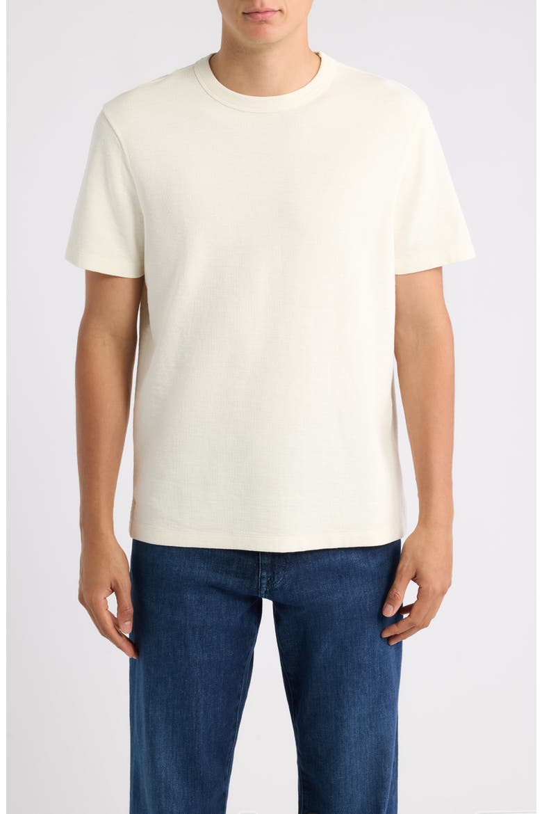 Solid Cotton Blend Crewneck T-Shirt, Main, color, EGRET