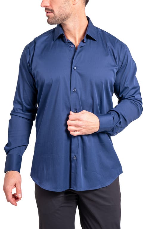 Maceoo Blacklabel Softstretch Ascension Button-up Shirt In Blue