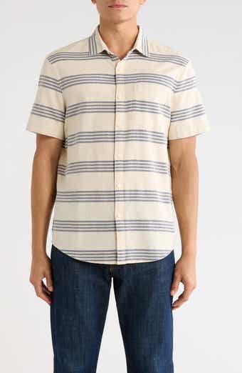 Short Sleeved Dobby Stripe Shirt