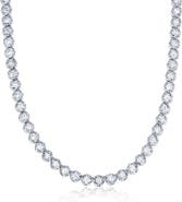 SIMONA Sterling Silver Lab Grown Diamond Tennis Necklace