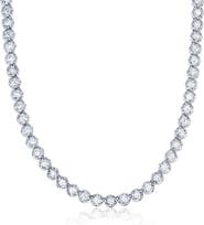 SIMONA Sterling Silver Lab Grown Diamond Tennis Necklace