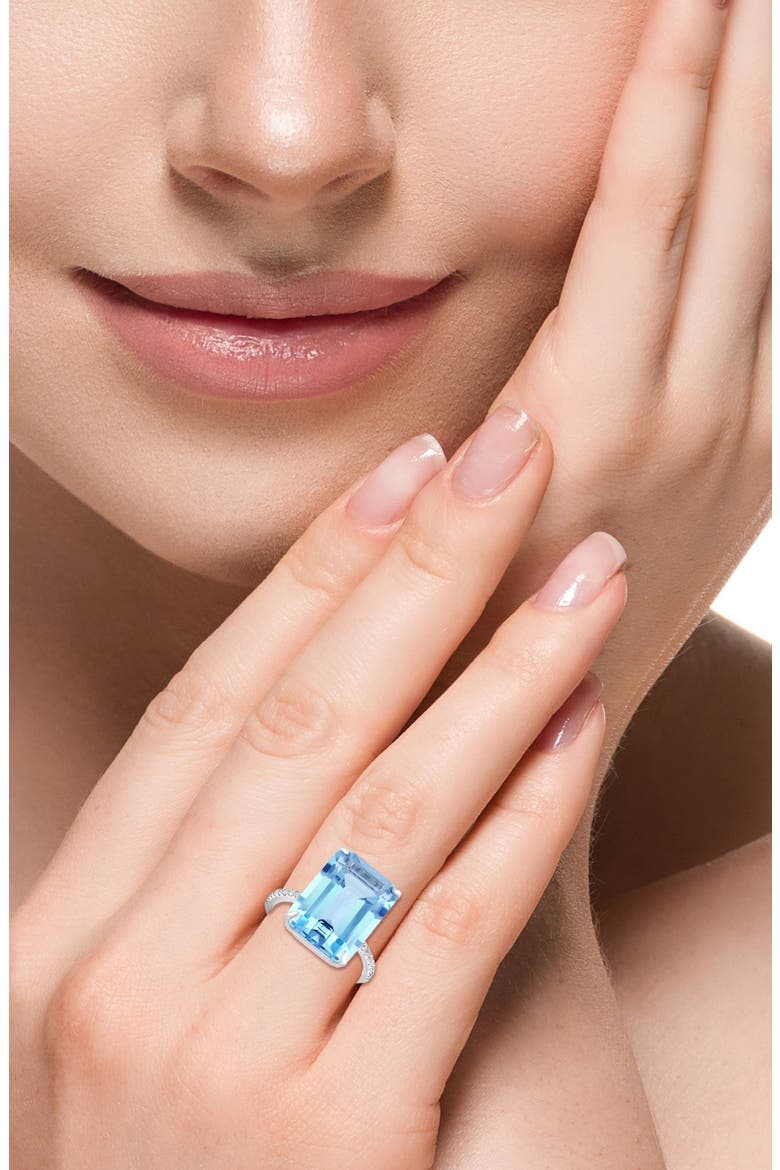 Sterling Silver Sky Blue Topaz Ring, Alternate, color, BLUE