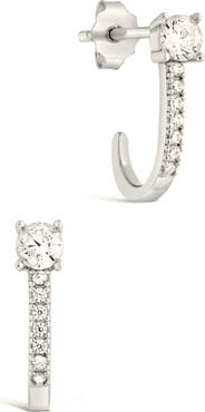Sterling Forever Cubic Zirconia Pavé Drop Earrings