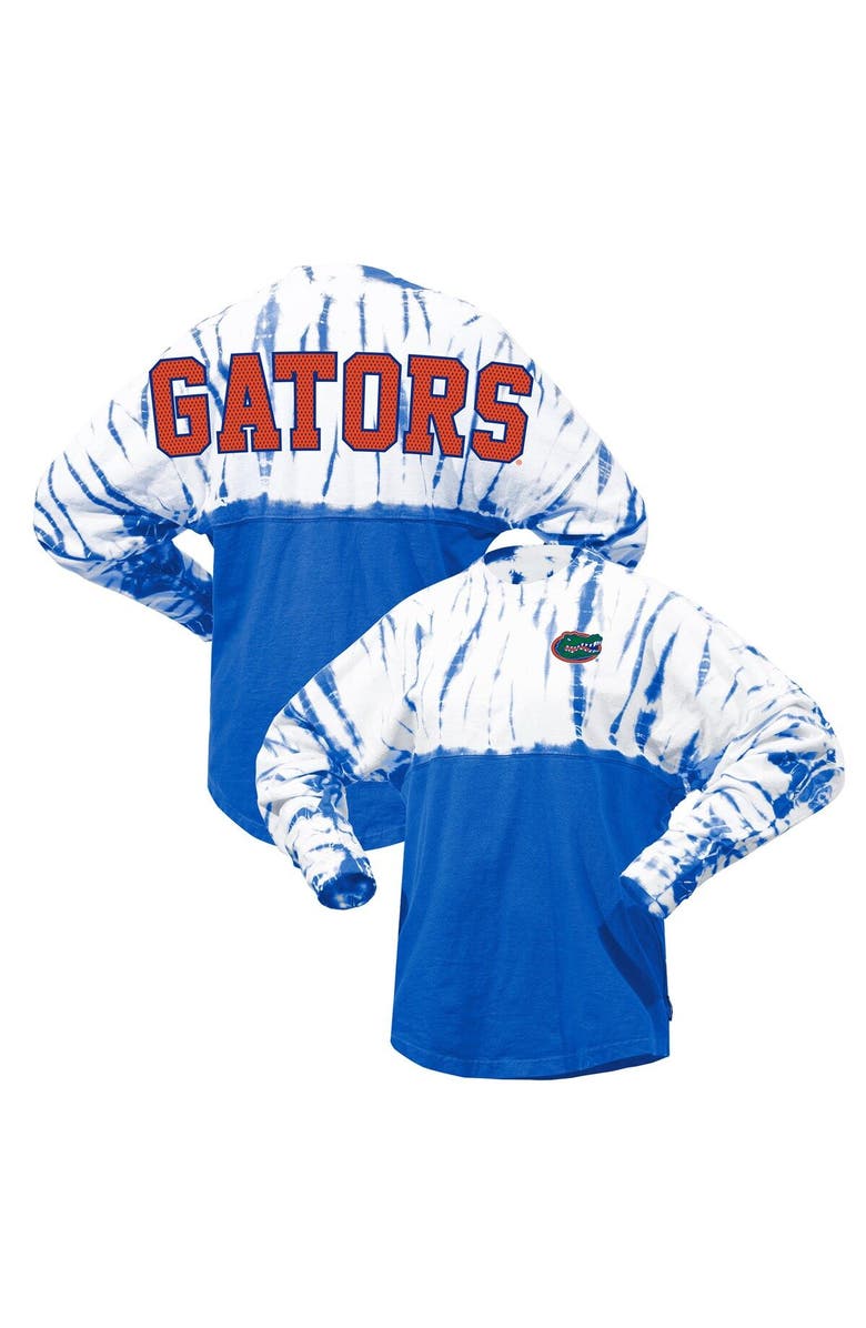 SPIRIT JERSEY Women's Royal Florida Gators Tie-Dye Long Sleeve Jersey T-Shirt, Main, color, Royal