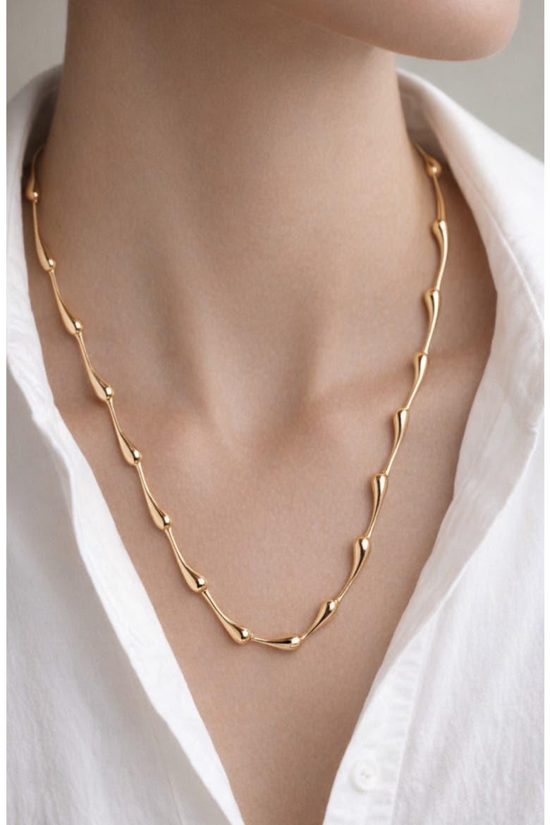 Paisly Link Necklace, Alternate, color, GOLD